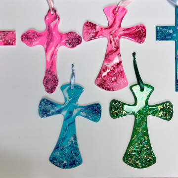 Geode Resin Crosses
